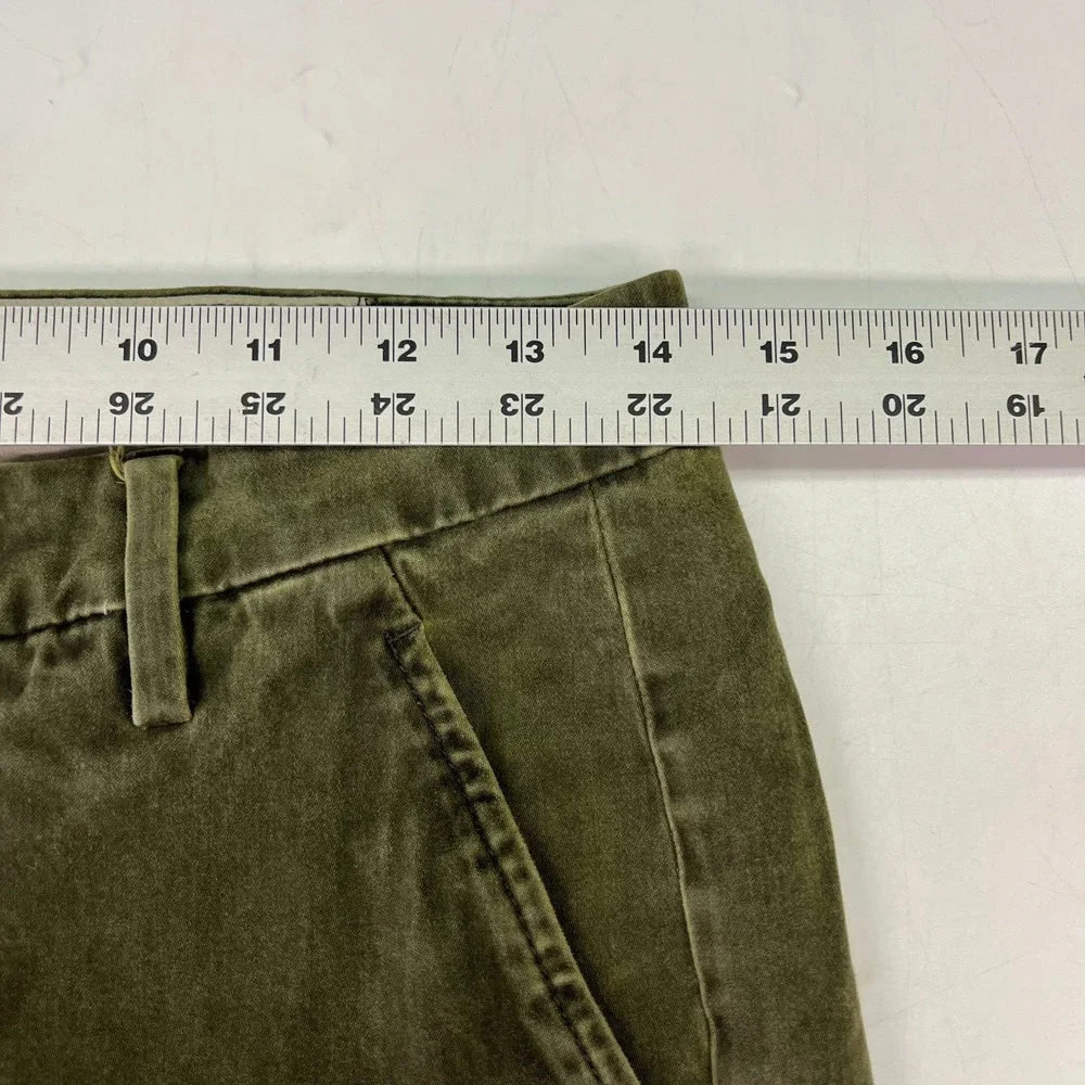 Dondup Gaubert Mens Olive Green Slim‎ Fit Velvet Corduroy Trousers Italy